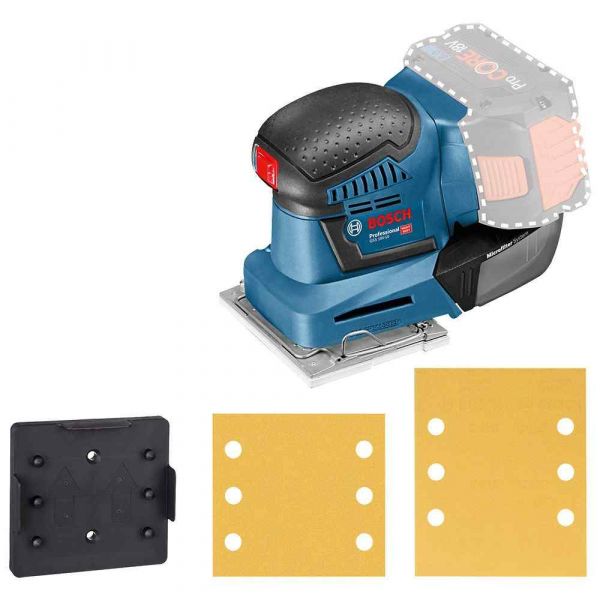 Lixadeira orbital à bateria Bosch GSS 18V-10, 18V SB, 2 lixas