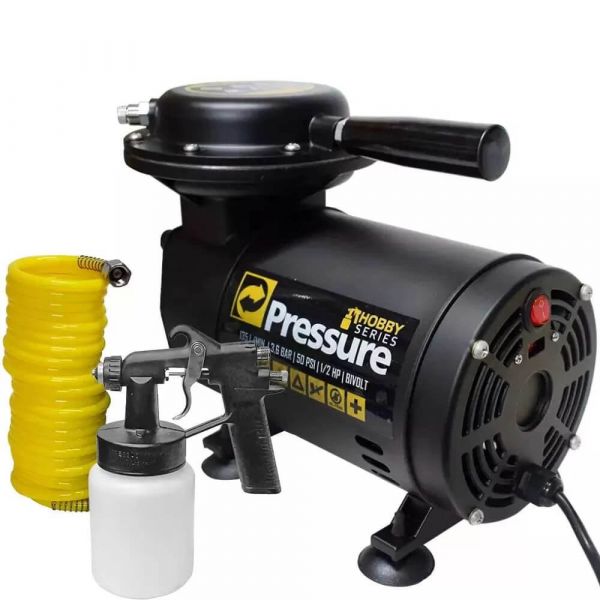 Compressor Ar Direto Hobby Series 135L/Min 50PSI Bivolt Pressure