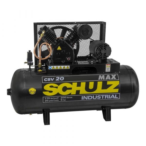 Compressor De Ar De Pistão MAX CSV 20/200 Trifásico Schulz