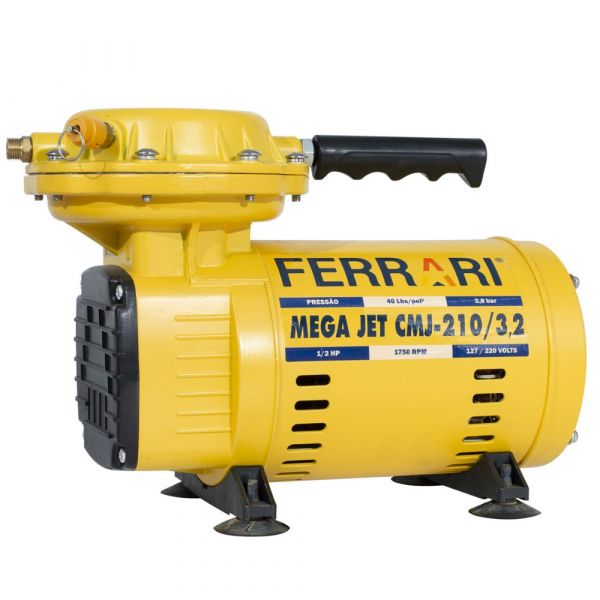 Compressor Ar Direto Mega Jet Monofásico 1/2 HP CMJ-210 Ferrari