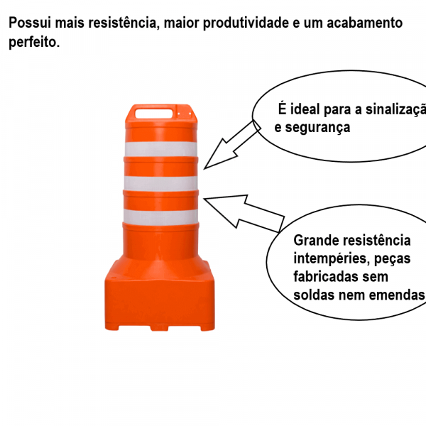 Cone Balizador Laranja Plastcor