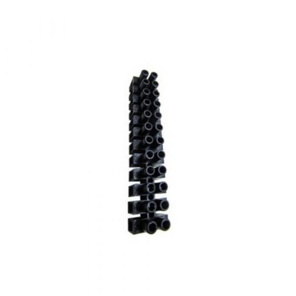 Conector Barra Borne 16mm Com 12 Polos Preto Lukma