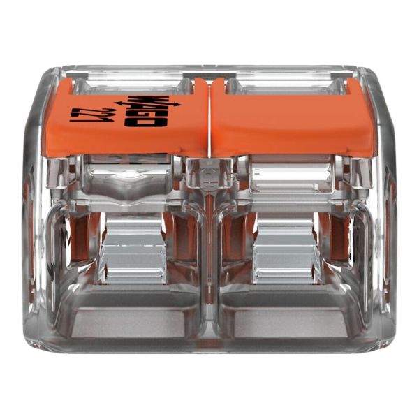 Conector de Emenda 2 Polos 221-612 de até 6mm² Wago