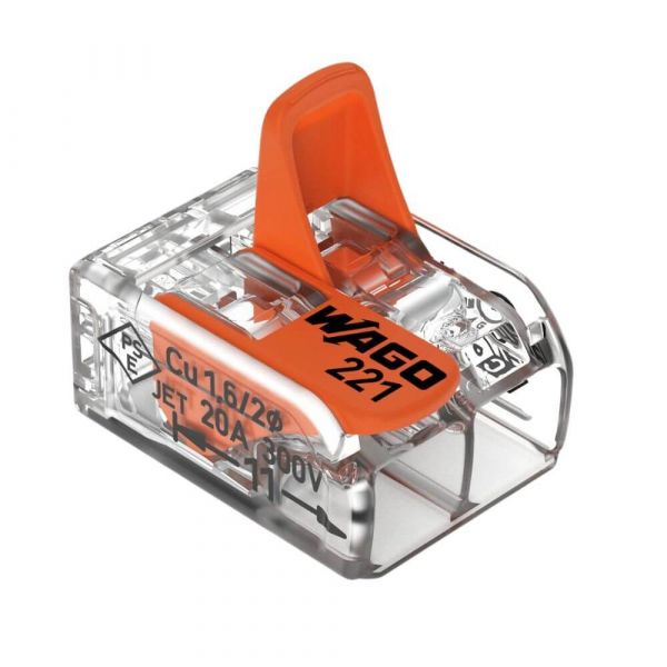 Conector de Emenda 2 Polos 221-412 0,14-4,0mm² Wago
