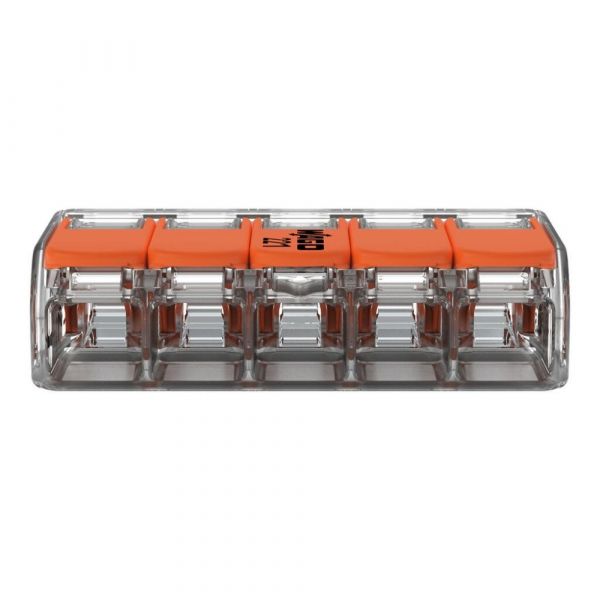 Conector de Emenda 5 Polos 221-415 de até 4mm² Wago