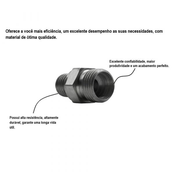 Conexão Macho Reto Rosca Metaquip