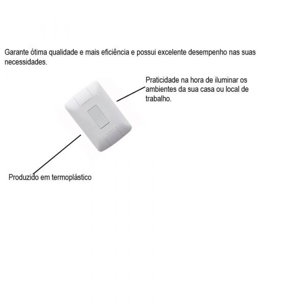 Conjunto 4x2 Com 1 Interruptor Paralelo Aria 6 A 250 V Branco Tramontina