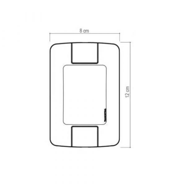 Conjunto 4x2 Com 1 Interruptor Simples 6A E 1 Tomada 2P+T 20A Tramontina 