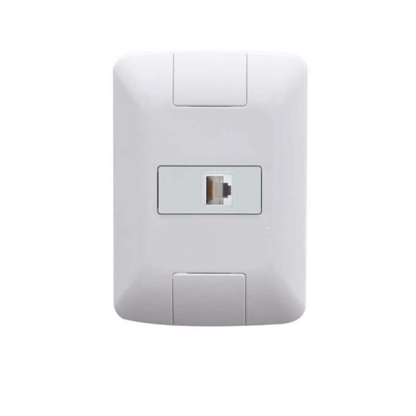 Conjunto 4x2 com 1 Tomada Telefone RJ11 Aria Branco Tramontina