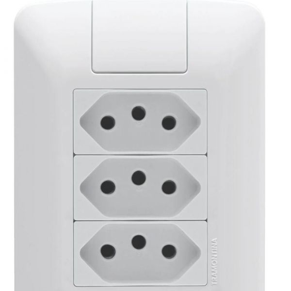 Conjunto 4x2 com 3 Tomadas 2P+T 20 A 250 V Tramontina 
