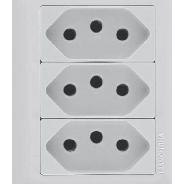 Conjunto 4x2 com 3 Tomadas 2P+T 20 A 250 V Tramontina 