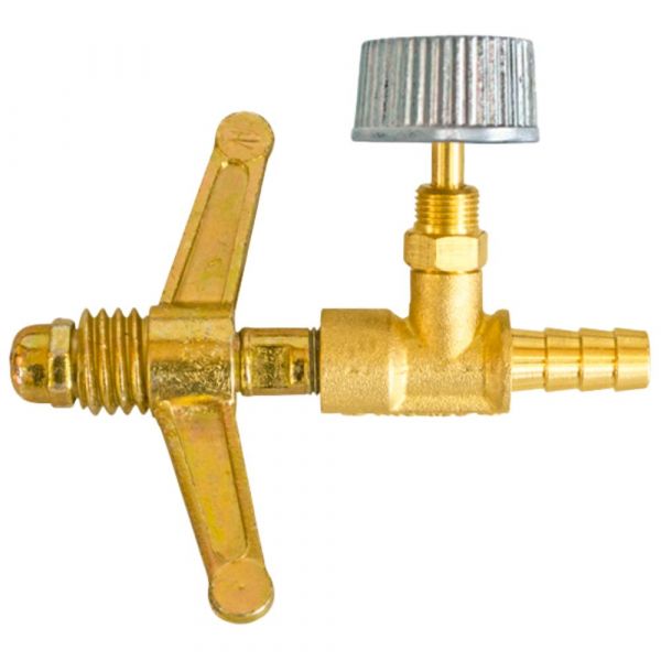 Conjunto com Niple Borboleta e Registro de Saída BM 1/4 Pol. Maqenge