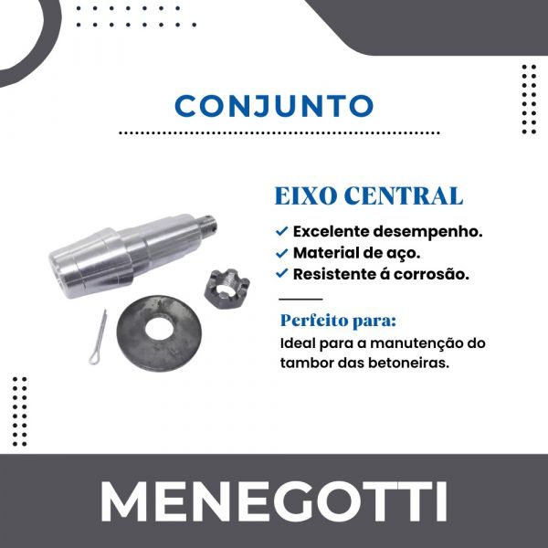 Conjunto Completo Do Eixo Central das Betoneiras Menegotti