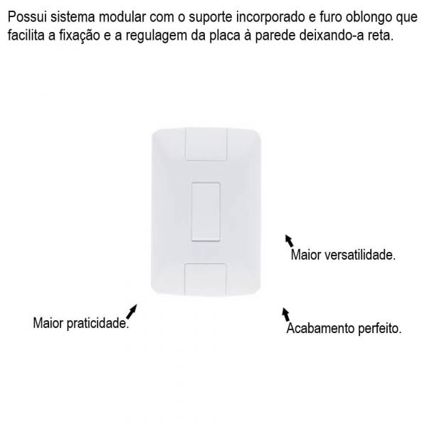 Conjunto Montado Aria 4x2 1 Interruptor Simples 10A 250v Tramontina Consumo
