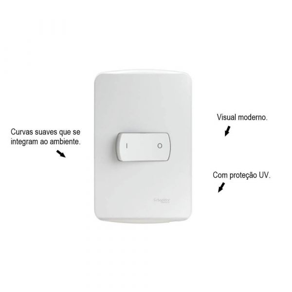 Conjunto Montado Interruptor Bipolar Paralelo 10A S3B62430 Miluz Schneider