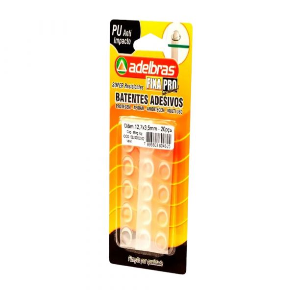 Batentes Adesivos 215 Protetor  12,7x3mm  20 Peças Adelbras