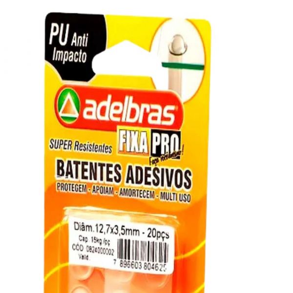 Batentes Adesivos 215 Protetor  12,7x3mm  20 Peças Adelbras