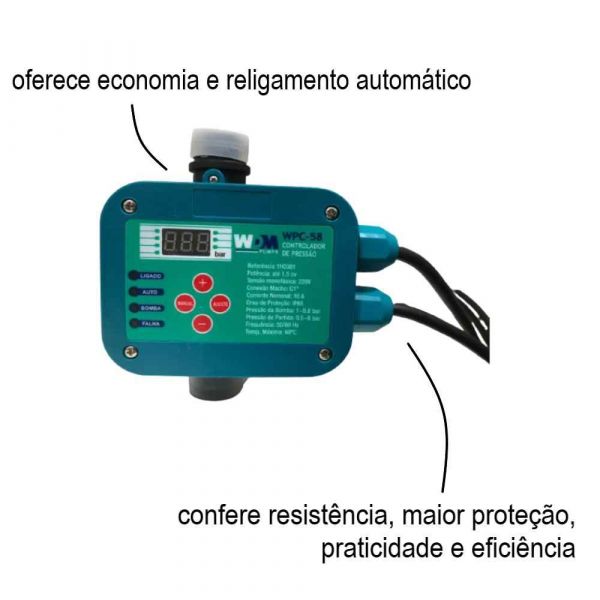 Controlador Elétrico De Pressão WPC-58 1.1KW 220V WDM