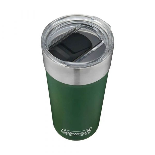 Copo Térmico Verde em Inox Com Abridor 600ml Coleman
