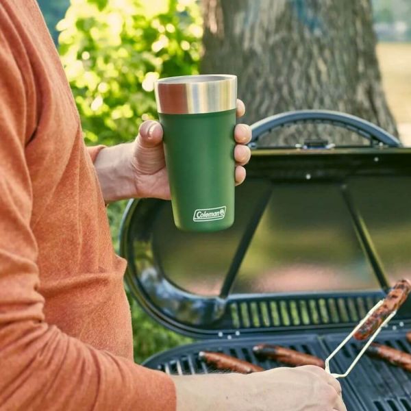 Copo Térmico Verde em Inox Com Abridor 600ml Coleman