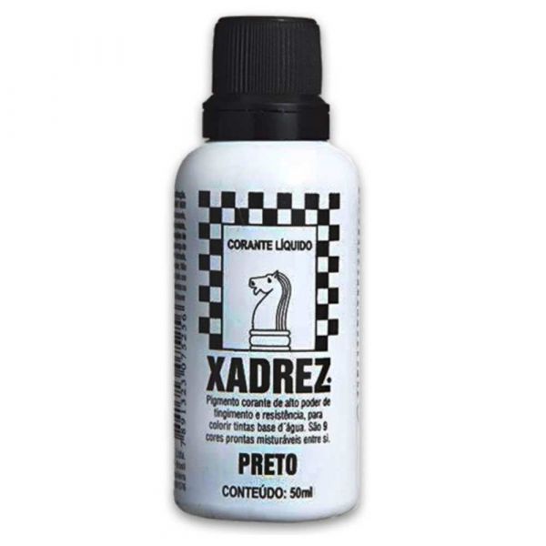 Corante Líquido 50ml Preto Xadrez