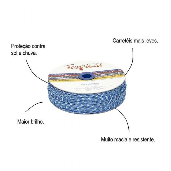 1 Metro Corda De Polipropileno Trançada 12mm 140m Riomar