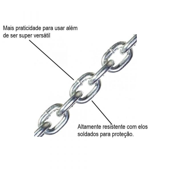 1 Kg Corrente Soldada Zincada 9,5mm São Raphael