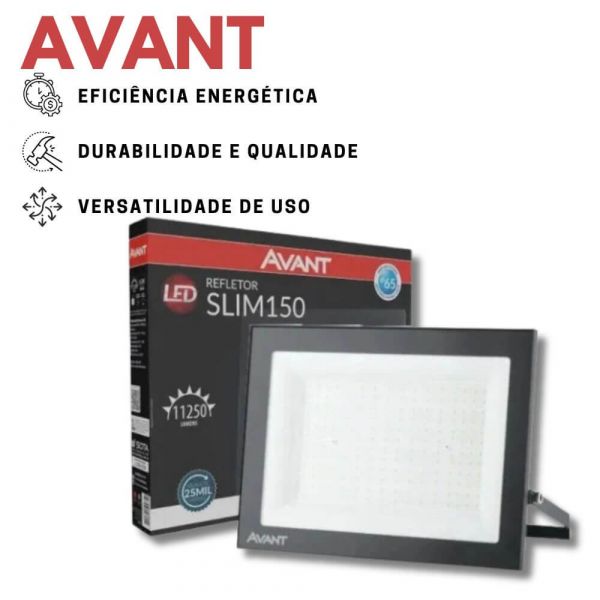 Refletor Led Slim 150W Bivolt 6500K Avant