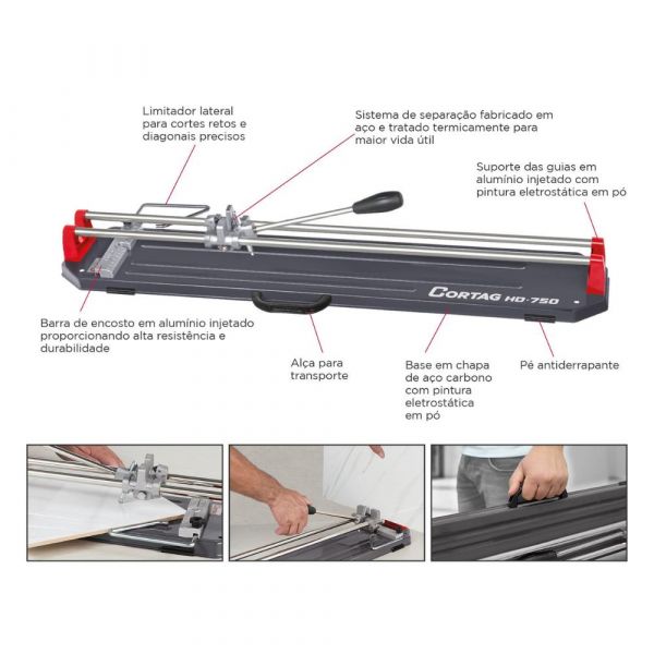 Cortador de Cerâmica Profissional HD 750 Cortag