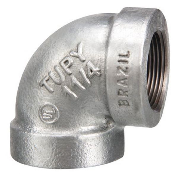 Cotovelo Galvanizado Fêmea 90º NPT  AP300 1/2” Tupy
