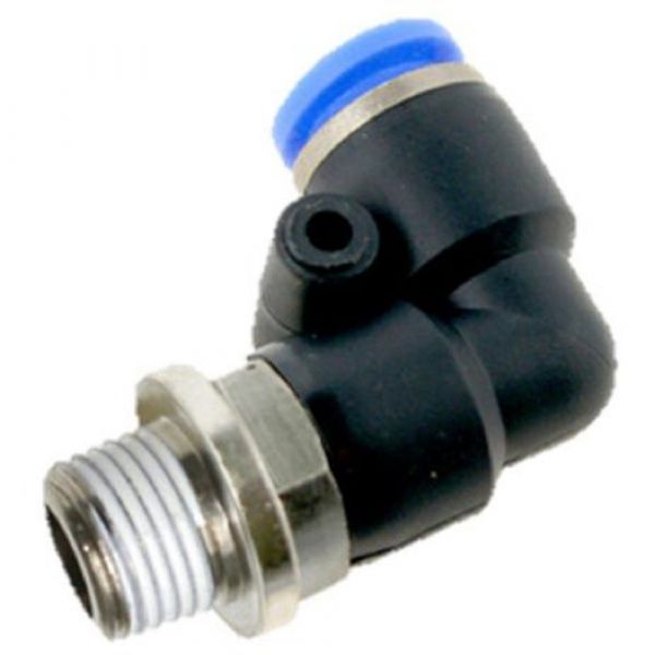 Cotovelo Macho Giratório Instantâneo 90º  06mm x 1/4” Fluir