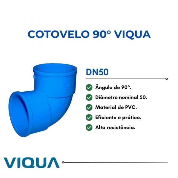 Cotovelo Soldável 90° DN50 Irrigação Viqua