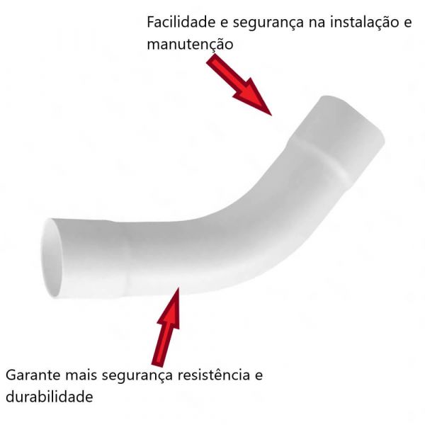 Curva 45° Longa para Esgoto DN50mm Fortlev