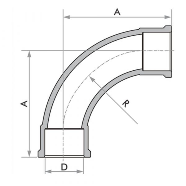 Curva Soldável 90° 20mm Fortlev