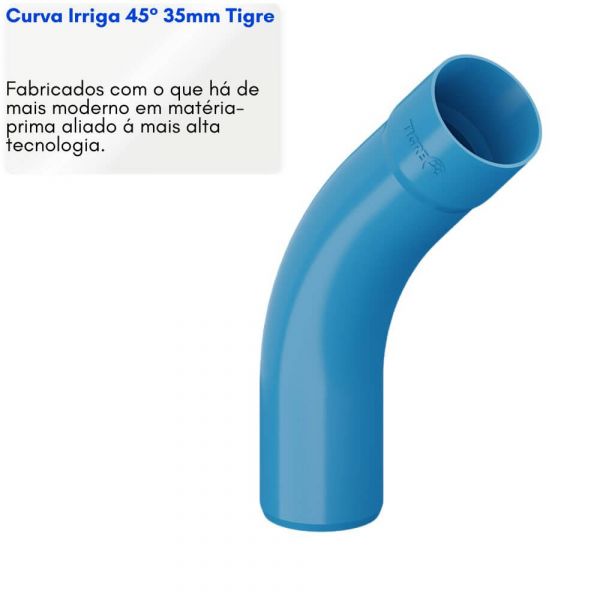 Curva Irriga 45° 35mm Tigre