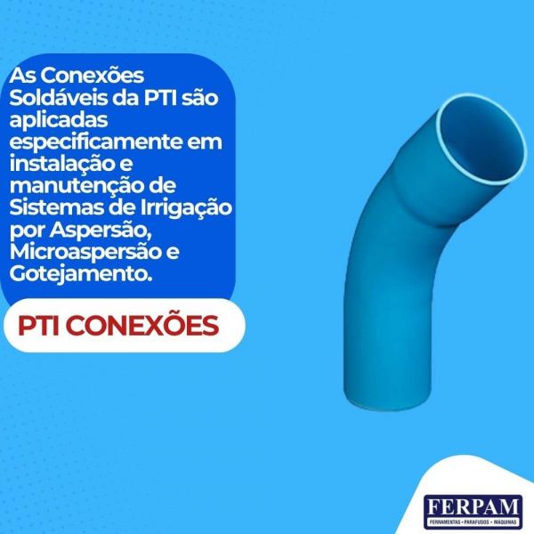 Curva Soldável 45 Irrigação PN125 DN150 PTI 
