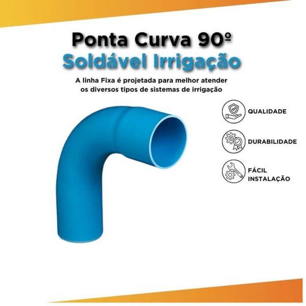Curva 90º Soldável Irrigação PN125 DN50 PTI Conexões