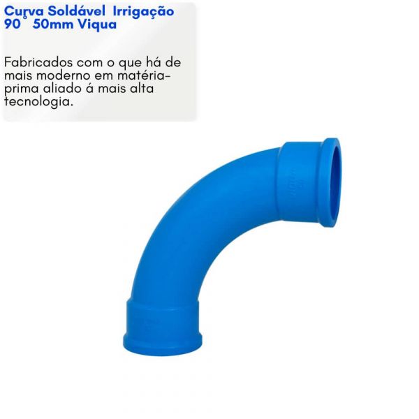 Curva Soldável Irrigação 90º 50mm Viqua