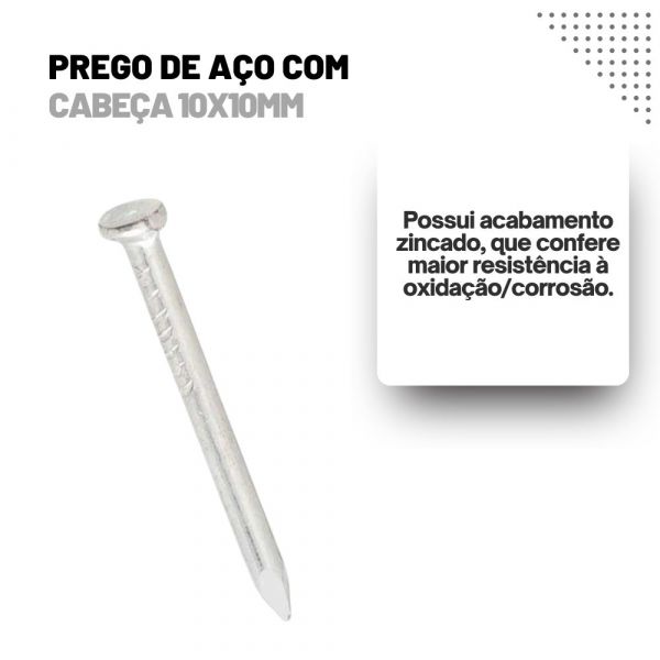 30 gr Prego De Aço Com Cabeça 10X10mm  Vonder