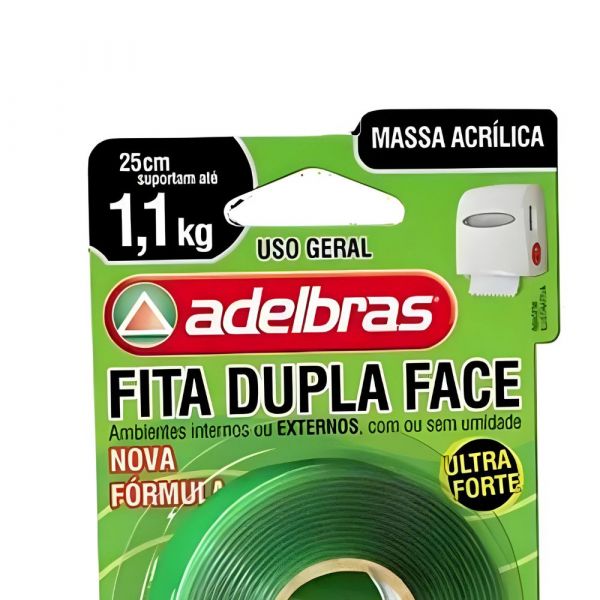 Fita Massa Acrílica 24mm x  2m Adelbras