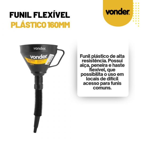 Funil Flexível Plástico 160mm Vonder