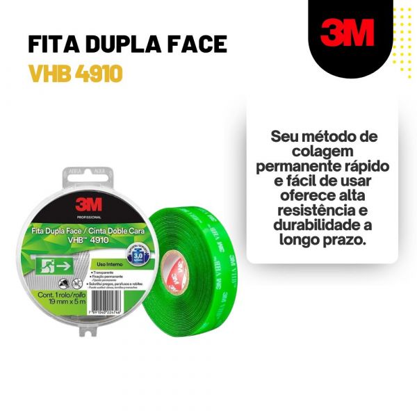 Fita Dupla Face VHB 4910 Estojo Rl 19mmx5m 3M