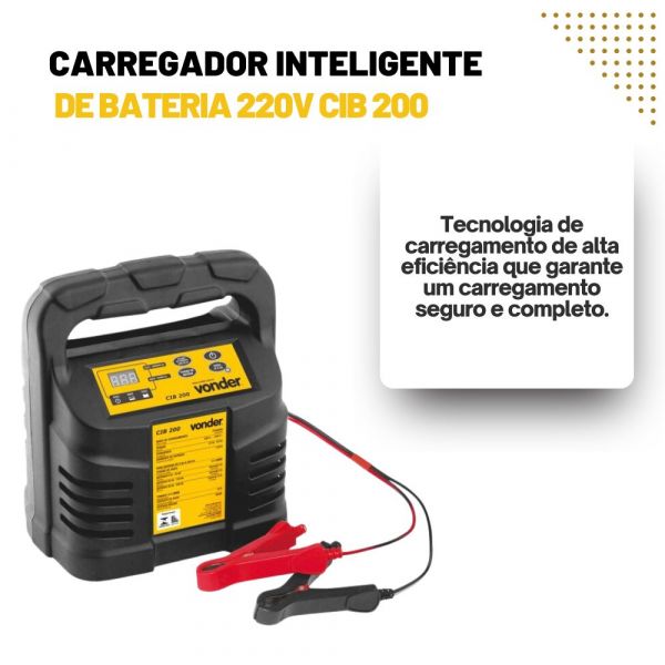 Carregador Inteligente de Bateria 220V CIB 200 Vonder