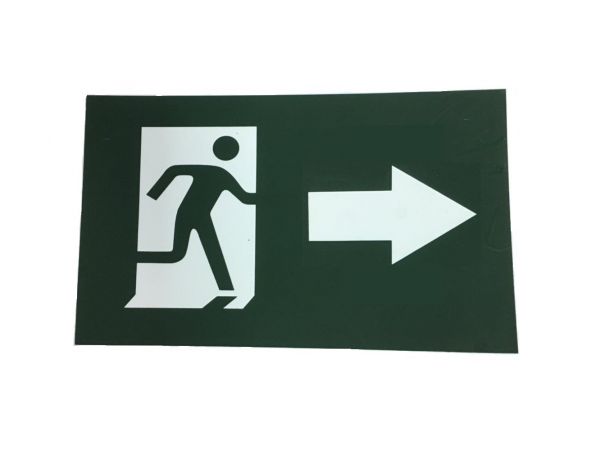 Placa de Sinalização 30 X 18 cm Rota Fuga a Direita