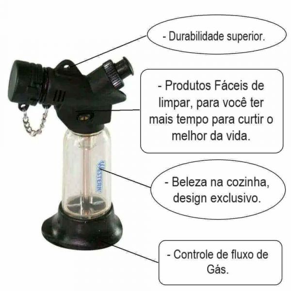 Maçarico Portátil Mini à Gás 6005 Western