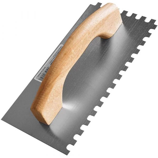 Desempenadeira Dentada 12x30cm Com Cabo de Madeira Momfort