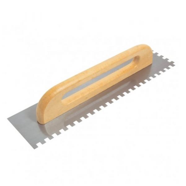 Desempenadeira Dentada 12x48cm Com Cabo de Madeira Momfort