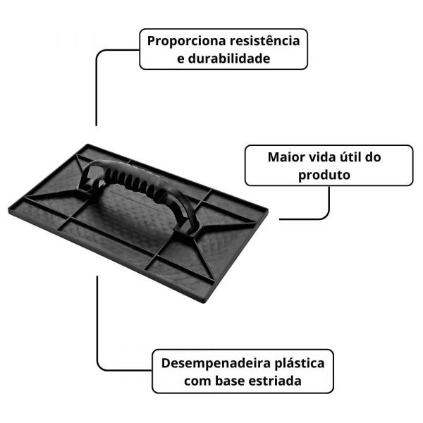 Desempenadeira de Plástico Estriada Atlas