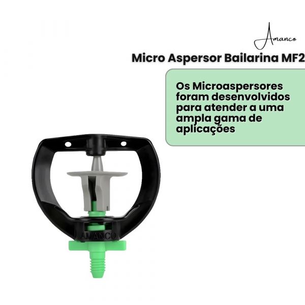 Micro Aspersor Bailarina MF2 86L/H Verde Escuro Amanco