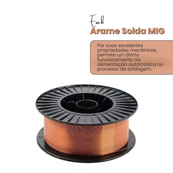 Arame Solda MIG 1.0MM 15KG Weld Esab